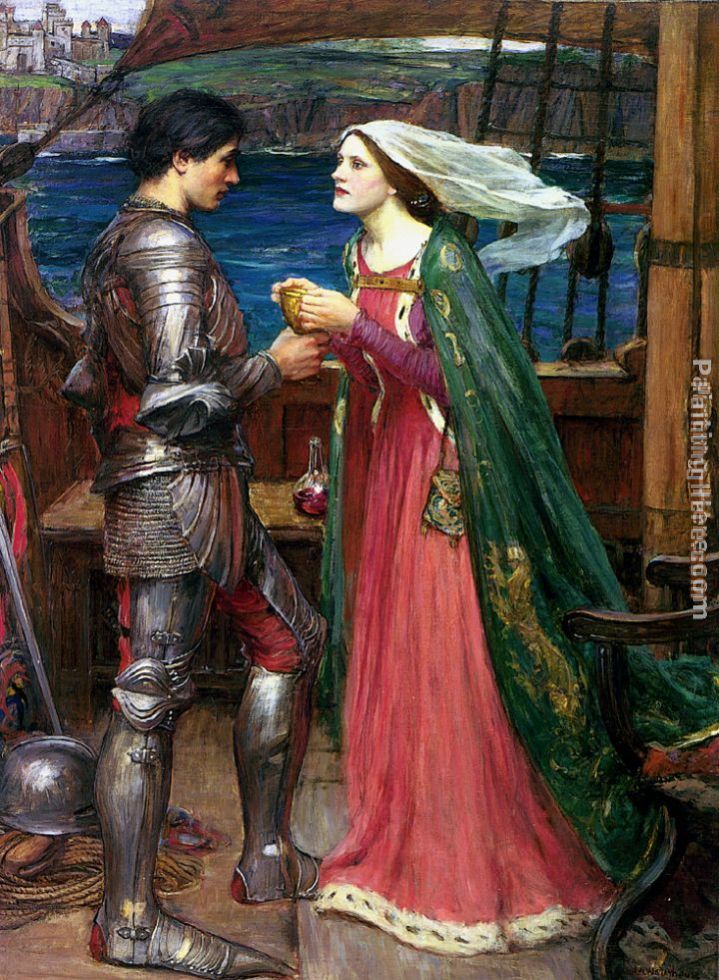 John William Waterhouse Tristan and Isolde with the Potion